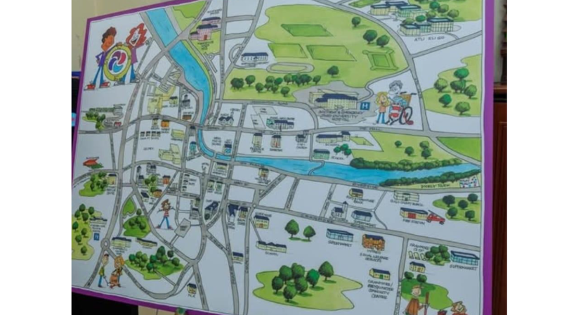 Literacy-friendly map of Sligo.